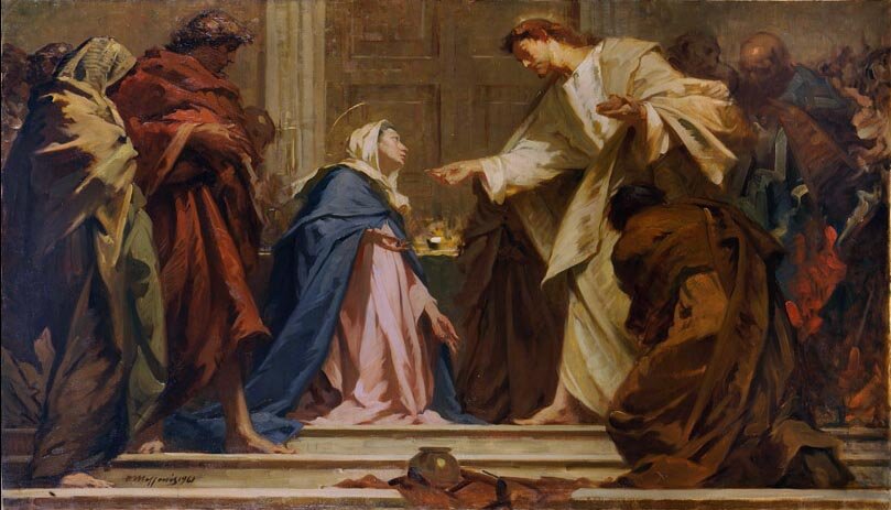 Причастие Девы Марии, 1961,  холст, масло