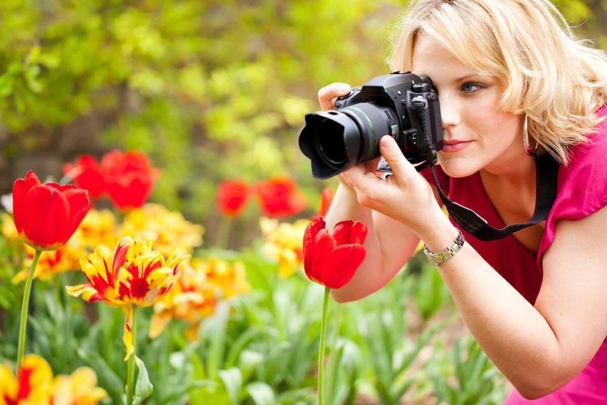 фотограф в парке