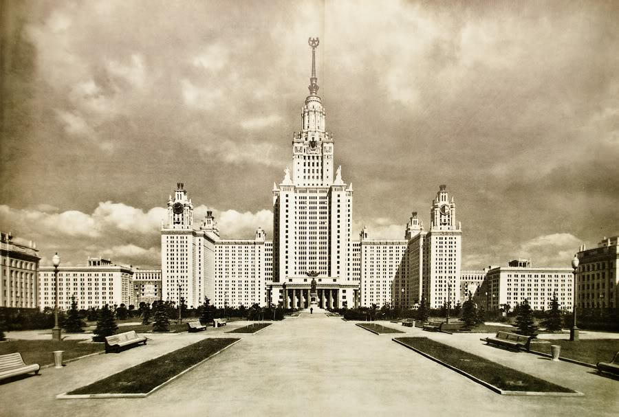 Фото "Главное здание МГУ имени М. В. Ломоносова", 1963 год, г. Москва - История 