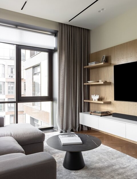 Зона гостиной. Журнальный столик, BoConcept.