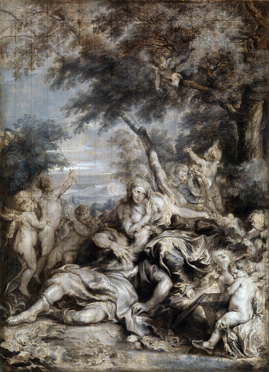 Ринальдо, покоренный любовью к Армиде, Антонис ван Дейк. 1634-35гг