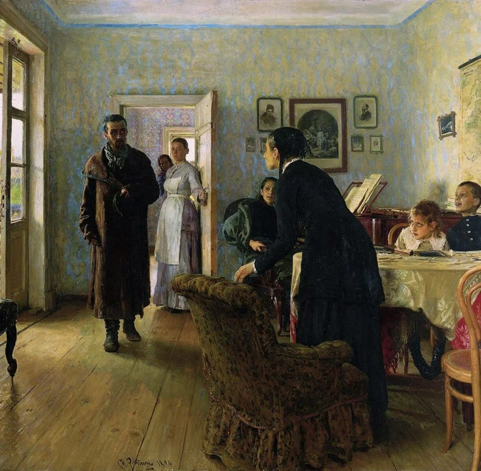 Картина Илья Репина "Не ждали" 1884-1888гг.