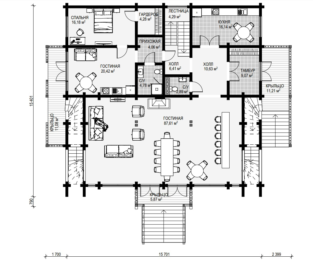 План 1 этажа