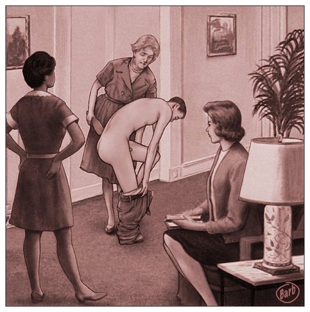 Cfnm erotic art spanking