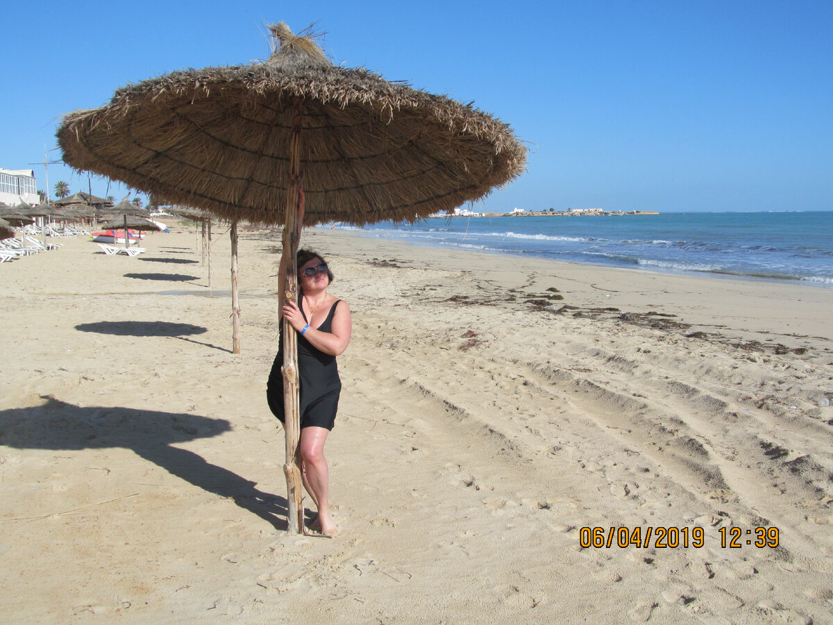 Пусть и не пальма "живая", но ведь зонт из пальмовых веточек.