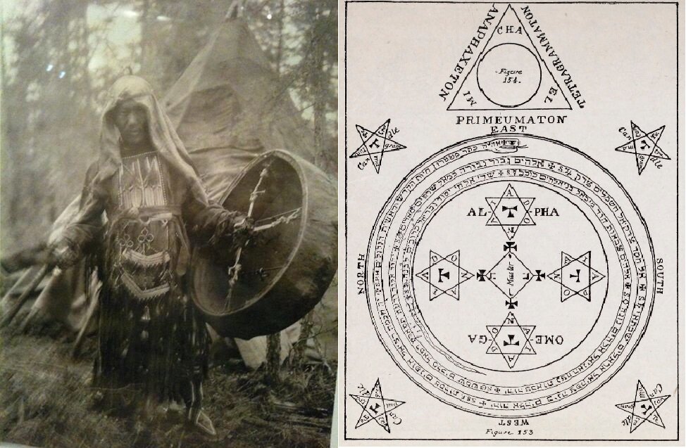 Для сравнения: КОЛО эвенкийского шамана и малый КЛЮЧ Соломона