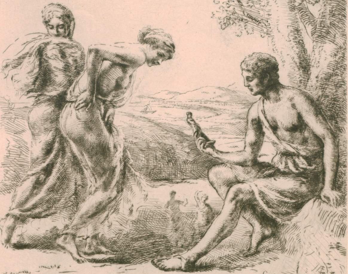 Тигран Полад, Танец нимф с сатиром.  Источник: oldmasterprint.com 