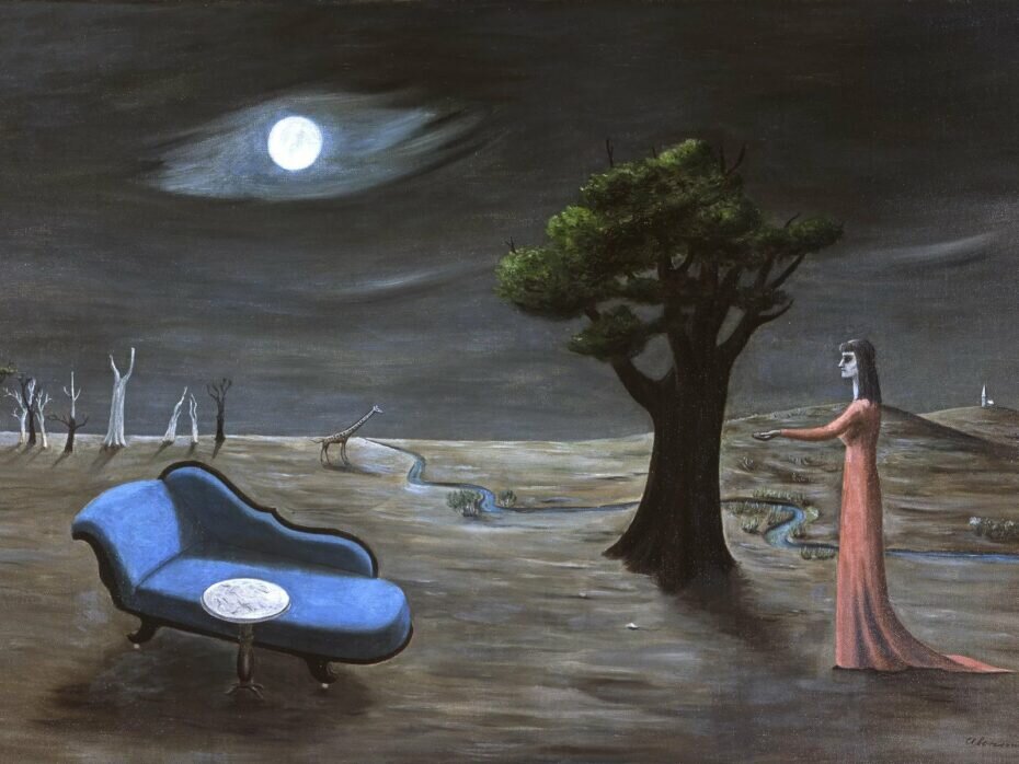 Гертруда Аберкромби 1909–1977 гг. В поисках покоя, 1951. Холст, масло, 24 × 36 дюймов. Собрание Сандры и Брэма Дейкстры.