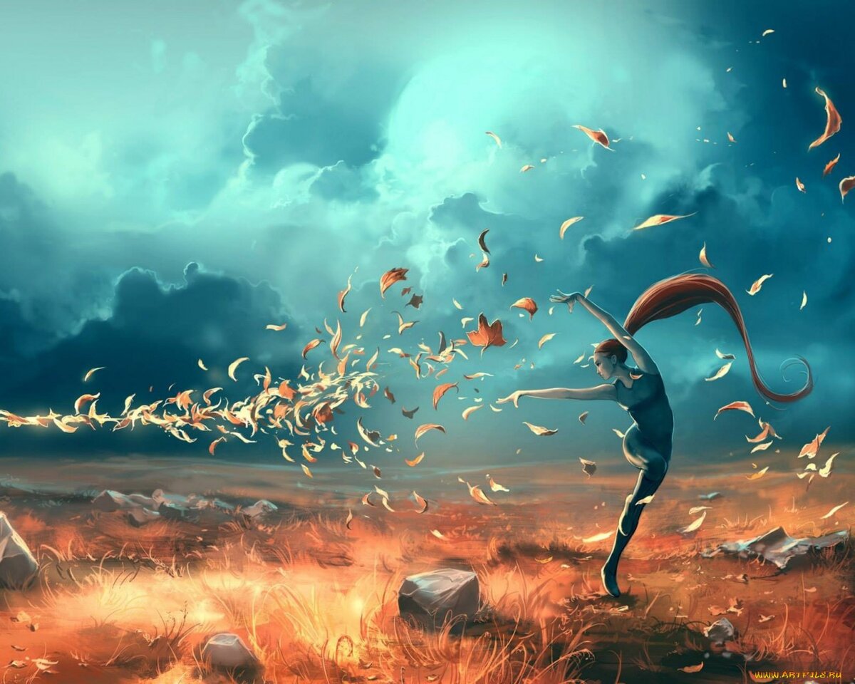 Кирилл Роландо (Cyril Rolando) французский цифровой художник. Танец ветра.