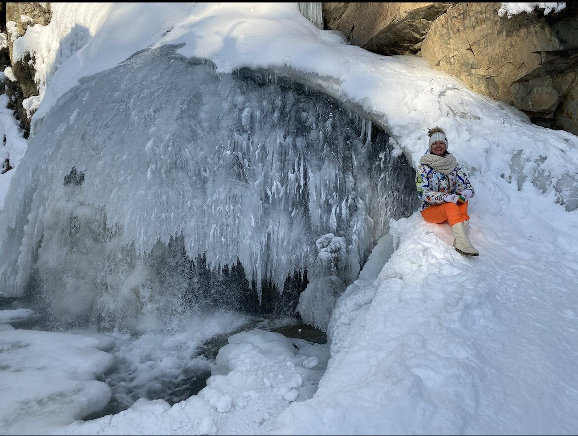Камышлинский водопад, январь