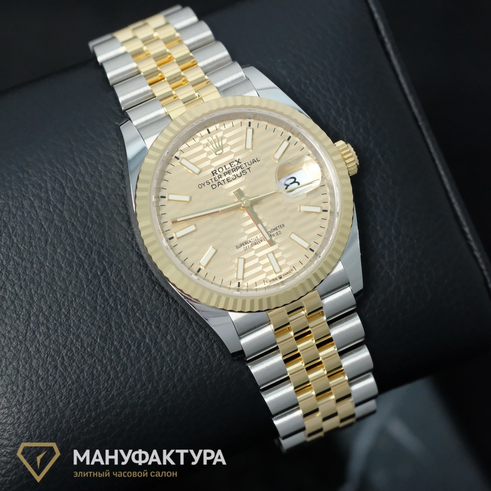 ROLEX OYSTERPERPETUAL DATEJUST 36MM OYSTERSTEEL & YELLOW GOLD FLUTED MOTIF 126233