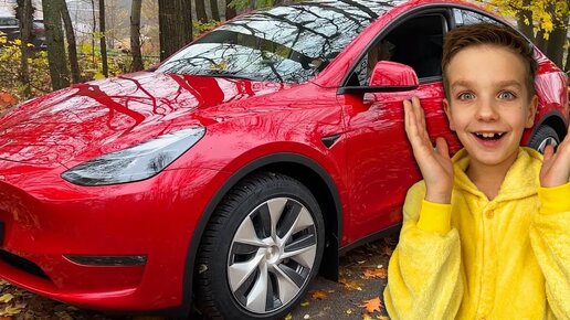 Mark and Tesla cars | Kids Video compilation