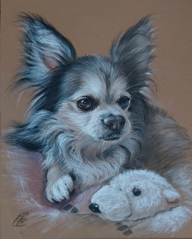 Карандаши , пастель ,  худ. картон .Источник изображения: https://vk.com/id5973829