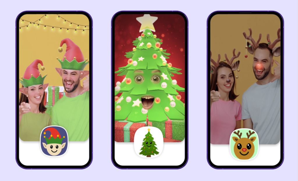 Тематические праздничные AR-маски и линзы в Viber