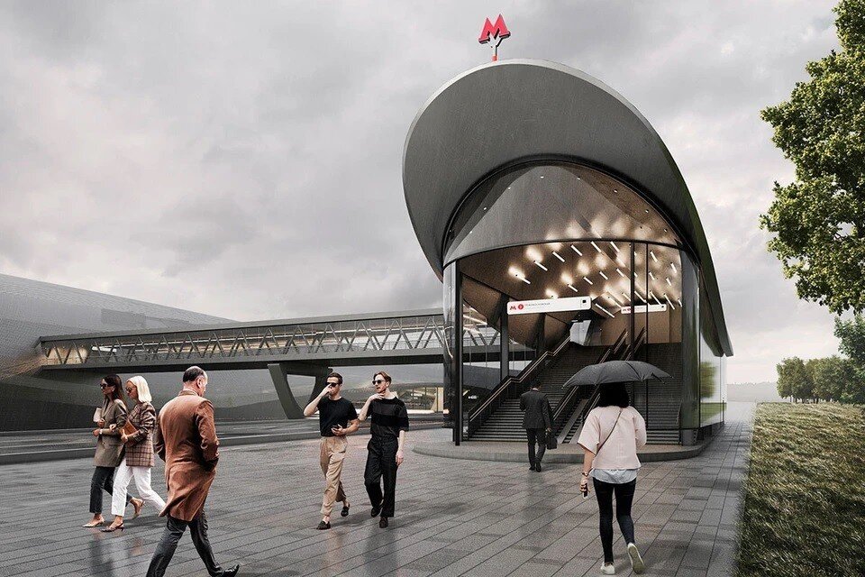     Станцию метро «Потапово» в Москве откроют для пассажиров в 2024 году Фото: arsec-architects