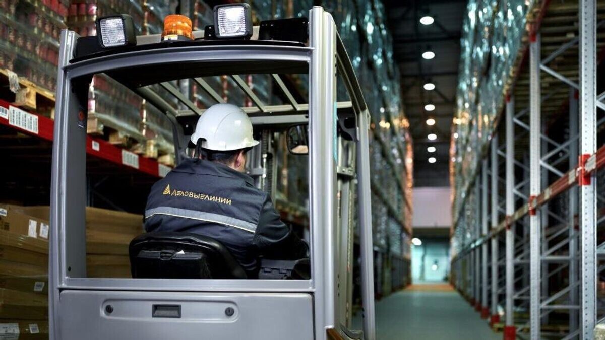    Сотрудник компании "Деловые линии"© Фото : Пресс-служба Министерства инвестиций, промышленности и науки Московской области