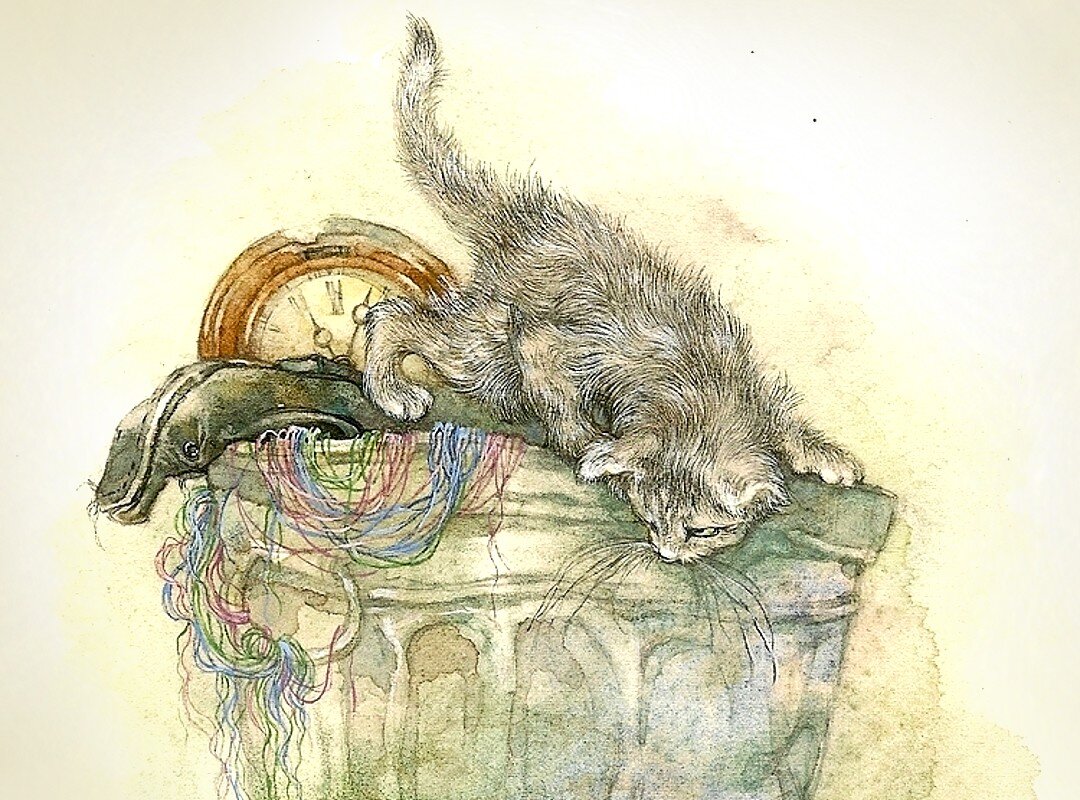 Екатерина Бородачёва, иллюстрации к Рассказам о животных, источник behance.net