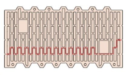 Путь воздуха через керамический блок Porotherm