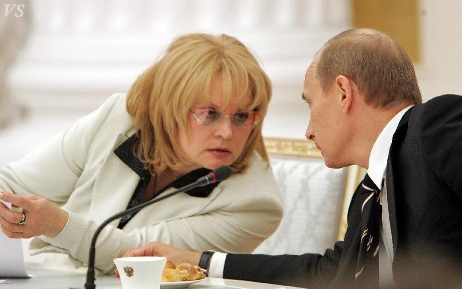 Владимир Путин и Элла Памфилова. Фото © qwas.ru