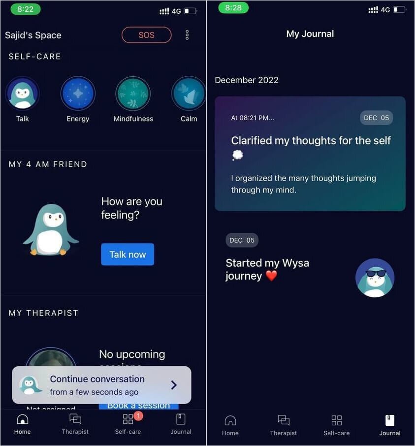    Wysa помогает справиться с плохим настроением и даже обратиться к специалисту при необходимости