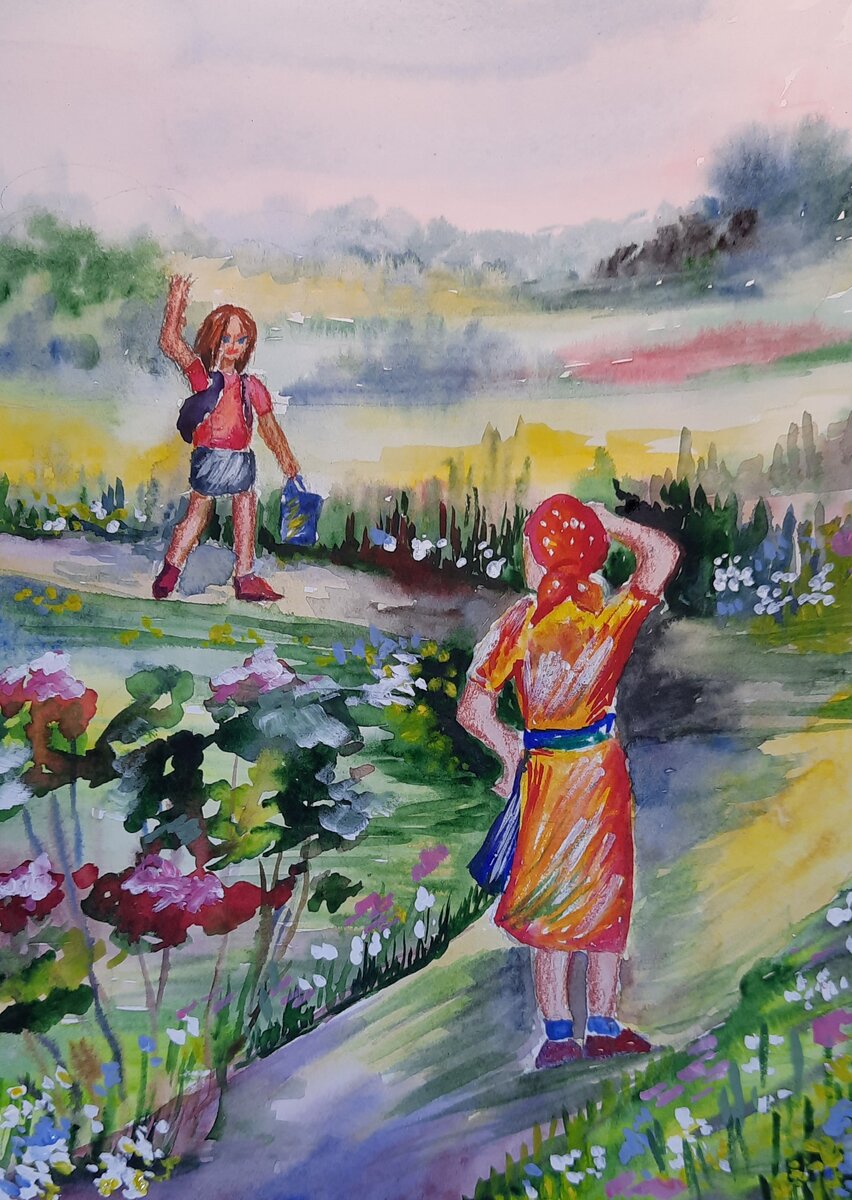 Встреча. Рисунок автора. 