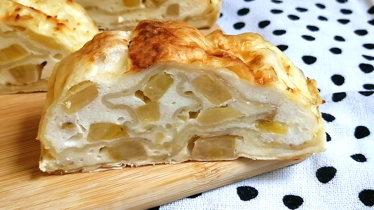 Лаваш с творогом и бананом