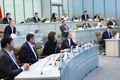    Министр благоустройства Подмосковья Михаил Хайкин на совещании губернатора Московской области Андрея Воробьева с руководящим составом правительства Московской области и главами городских округов © Антон Чернов, «Подмосковье Сегодня»