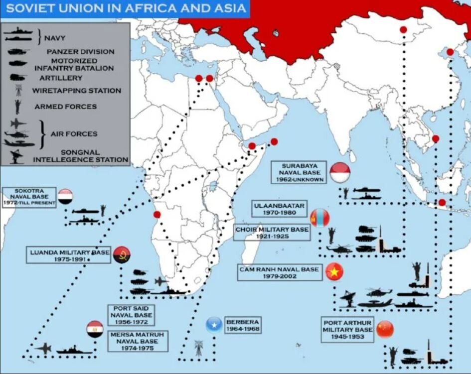 Карта военных баз сша