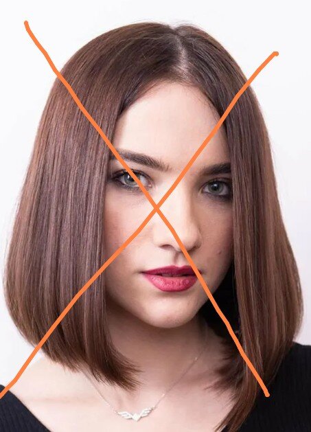 Каре без челки с прямым срезом. Это модно, но не для ГД