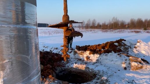 Колодец ,Бурение колодца машиной | колодец буром в Московской Облости ...
