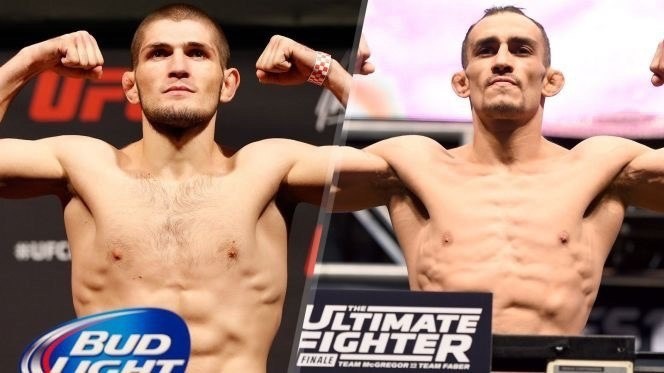 
Прежде всего стоит сказать, что Хабиб должен был драться за титул с американским плохишом Тони Фергюсоном, однако Тони за неделю умудрился получить травму и сняться с поединка(стоит напомнить что бой между Хабибом и Тони срывается уже в 4 раз).  Фергюсон, который находится на победной серии из 10 матчей, знает, сколько фанатов хотели бы увидеть матч между ним и имеющим абсолютный рекорд 25-0 Нурмагомедовым, что только затруднило выход из боя. 
