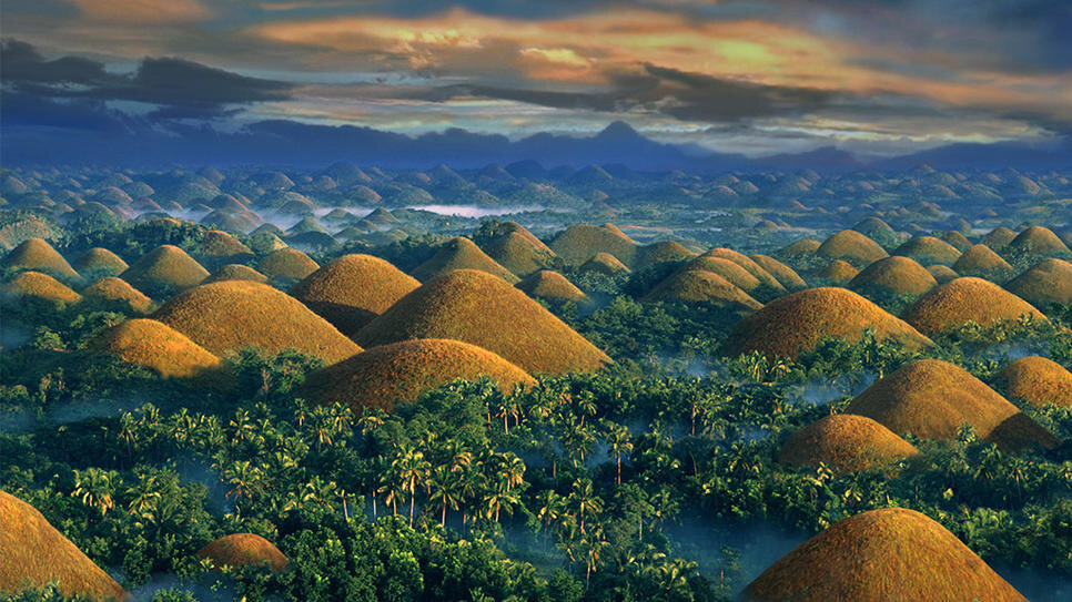 шоколадные холмы острова Бохол, Филиппины