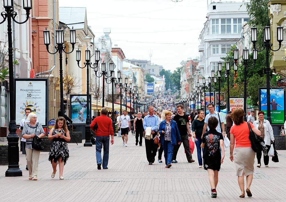 Самая посещаемая улица в Нижнем Новгороде