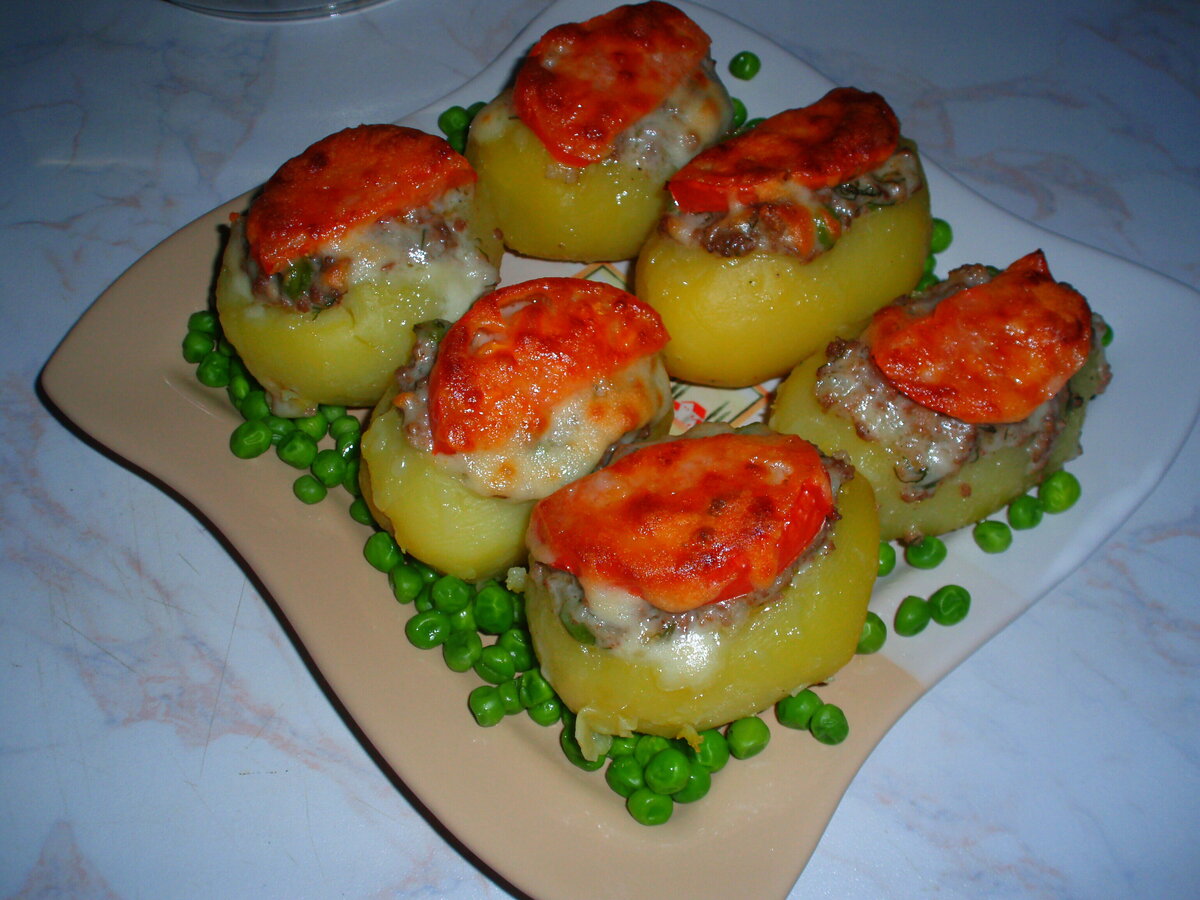 вкуснейшие картофельные лодочки с фаршем