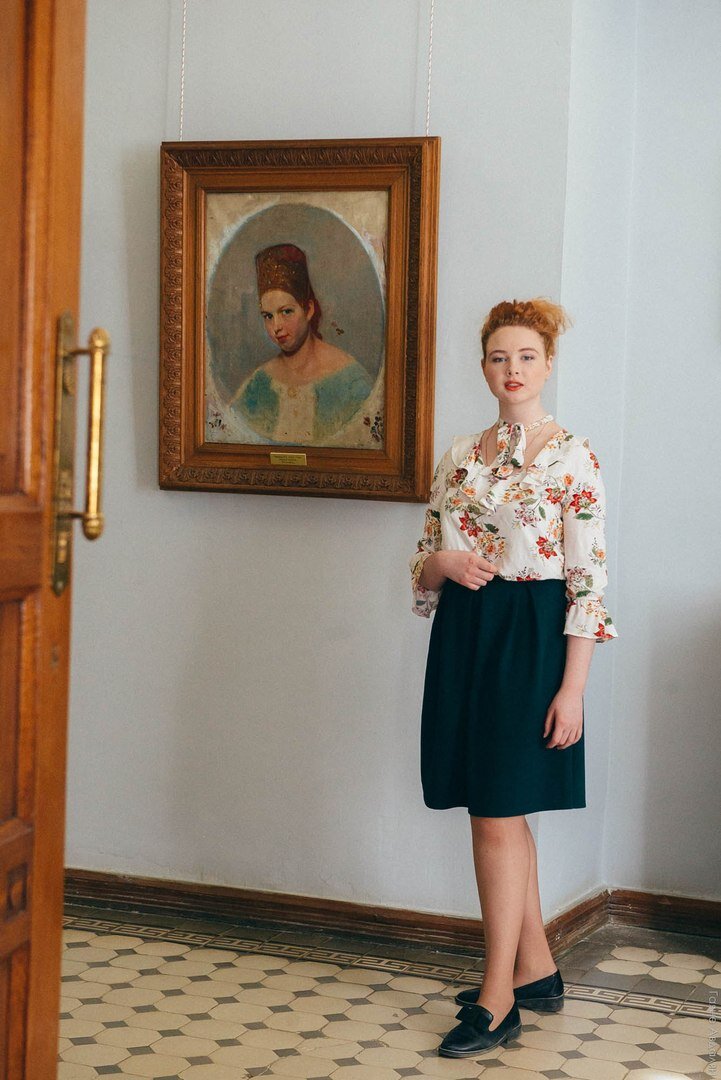 П.П.Чистяков- Портрет девушки. Модель - Ангелина Финогеева