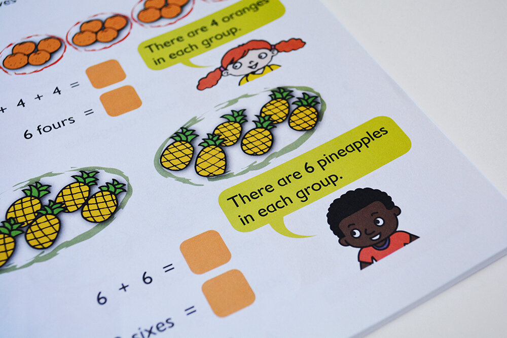 Одна из страниц учебника математики для младших классов.