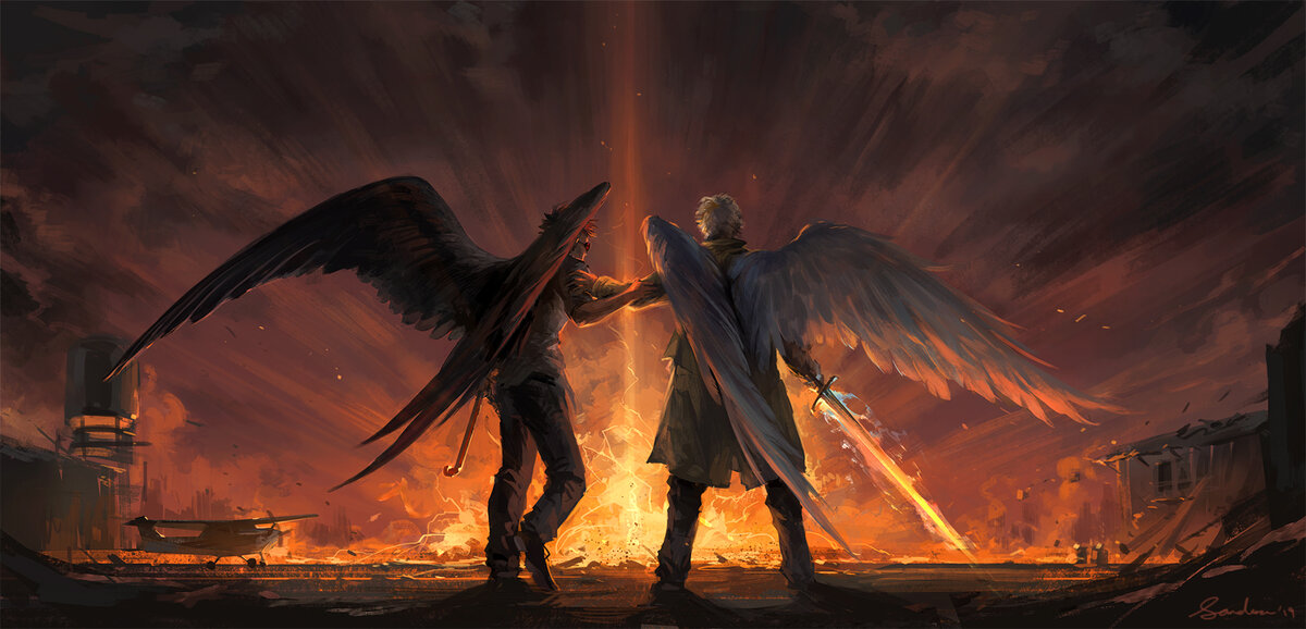 Good Omens by sandara from Deviantart