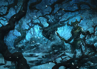 Орион в замерзшем лесу(warhammerfantasy.fandom.com/wiki/Winter_of_Woe)