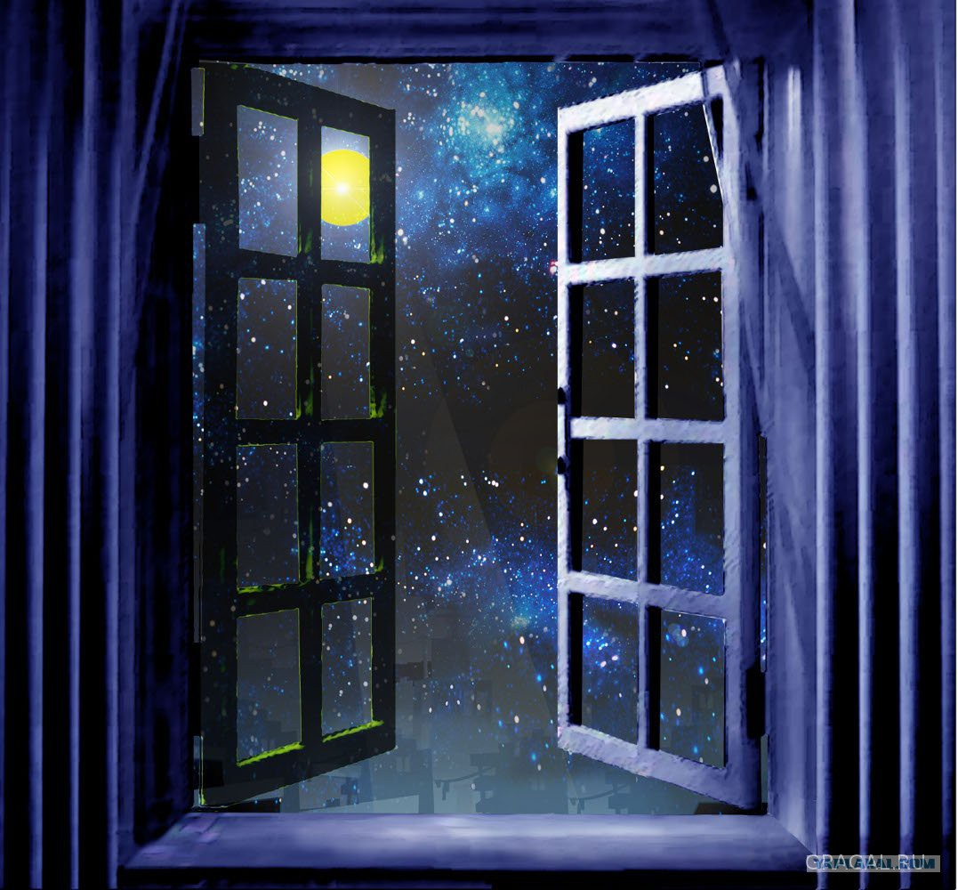 Открытые окна ночью: подборка картинок