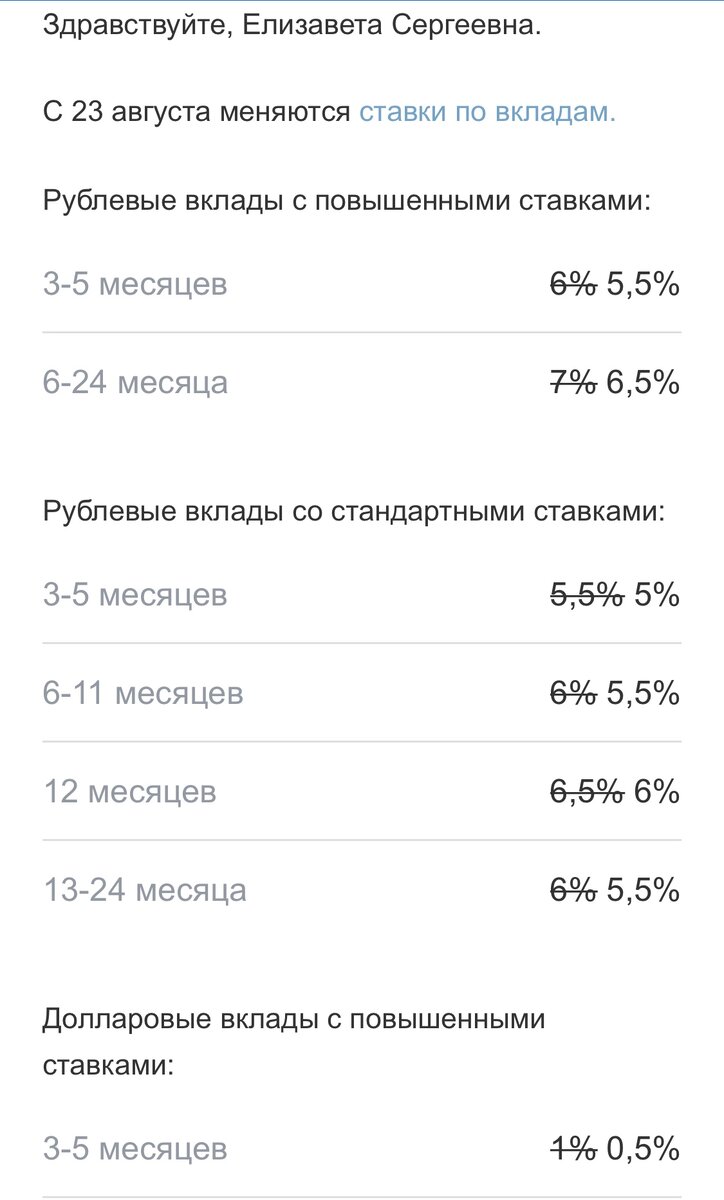 А сейчас у меня пока лежит сумма под 7,5%