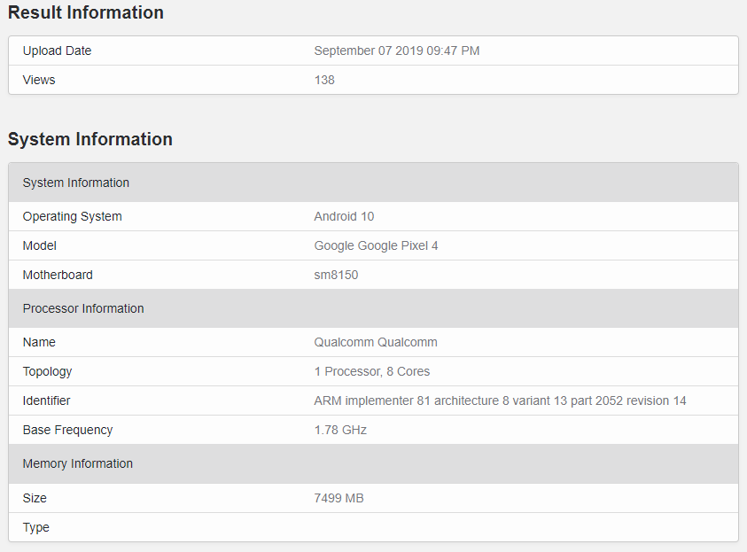 sm8150 = snapdragon 855