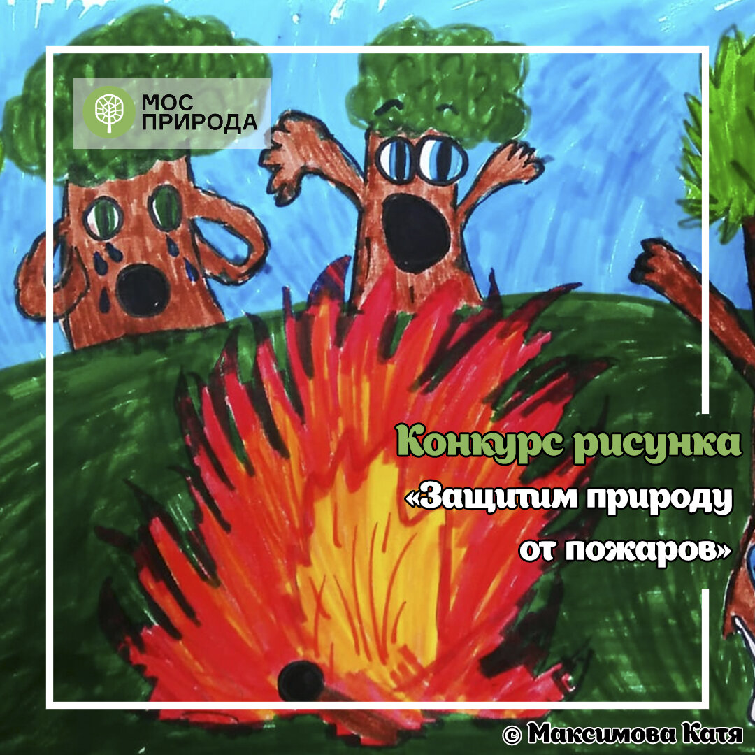 Потуши пожар кистью и красками: конкурс рисунка «Защитим природу от  пожаров» продлевается и переходит в онлайн | Природа Москвы | Дзен