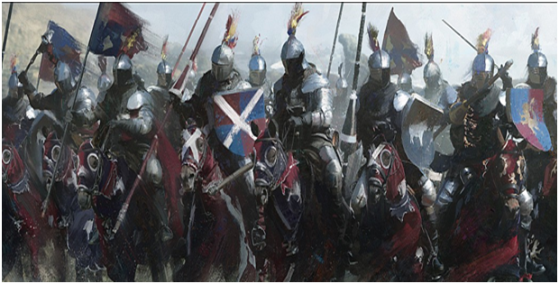 Ряды рыцарей, а не клин