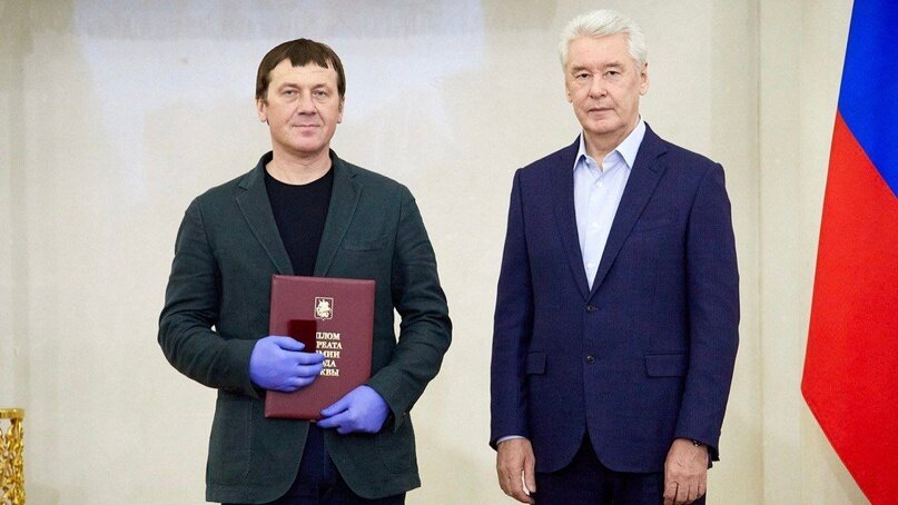 Виктор Иванович на вручении премии от мэра г. Москвы, февраль 2021.
