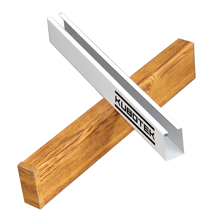 Кубообразные рейки под дерево и цвета RAL 