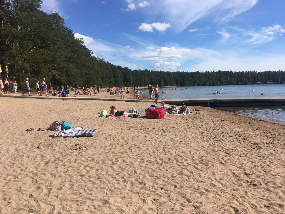 Пляж на Sääksjärvi, 2023 г.