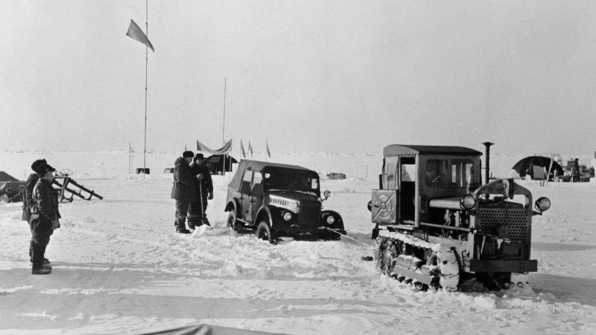 Старый полюс. Арктика СССР. Арктика 1950 е. Зима в СССР.