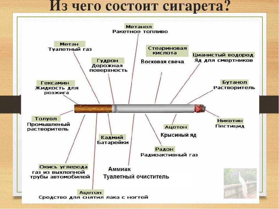 Сигарета из чего состоит схема