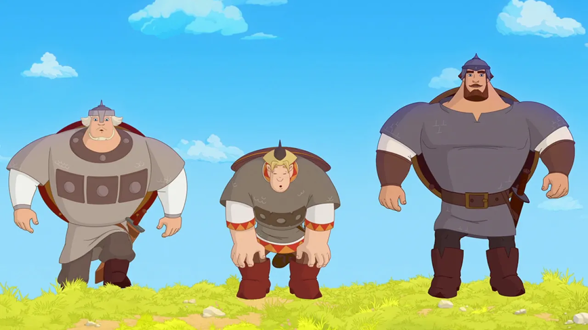 Кадр из мультфильма "Три богатыря на дальних берегах"