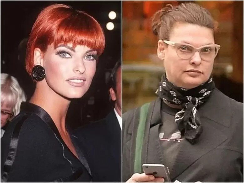 Линда Евангелиста тогда и сейчас